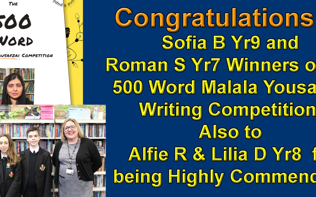 500 Word Malala Yousafzai Writing Competition Winners